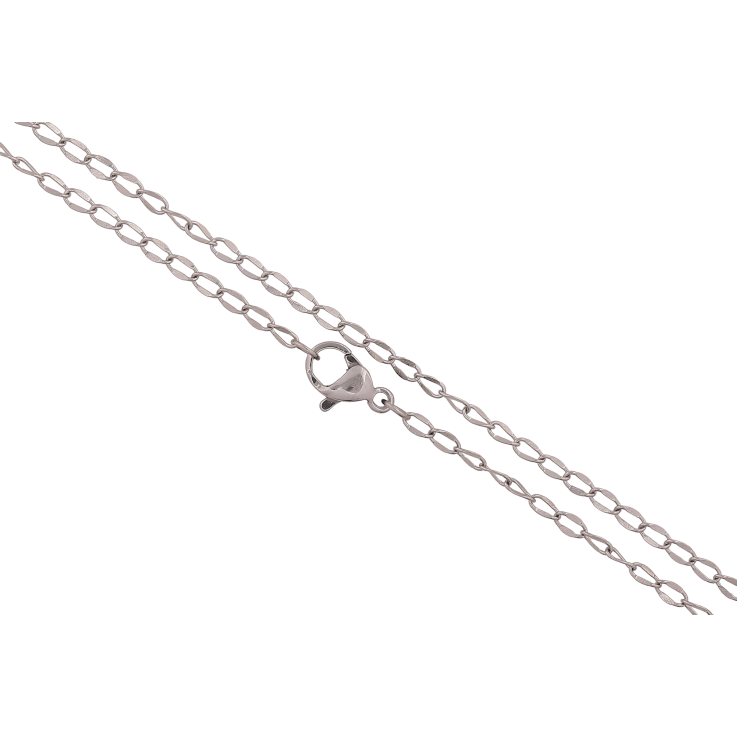 Цепочка Xuping ТТМ Stainless Steel цвет Родий "Плетение Панцирное" длина 45см х 2мм фото №8