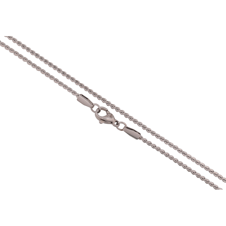 Ланцюжок Xuping ТТМ Stainless Steel колір Родій "Плетіння Серпантин" довжина 45см х 2мм фото №12
