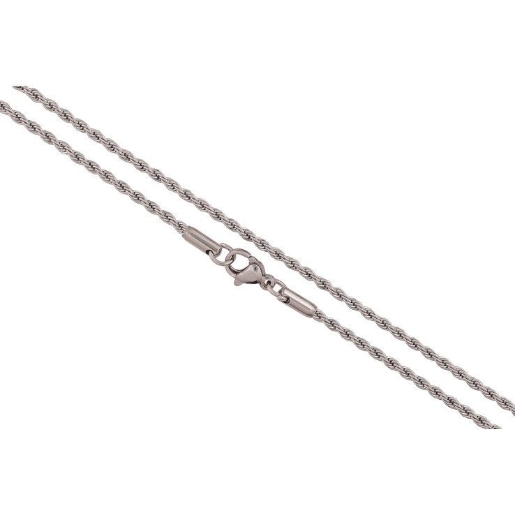 Цепочка Xuping ТТМ Stainless Steel цвет Родий "Плетение Веревка" длина 45см х 2мм фото №24