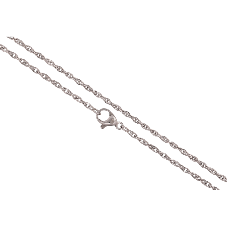 Цепочка Xuping ТТМ Stainless Steel цвет Родий "Плетение Кордовое" длина 45см х 2мм фото №20