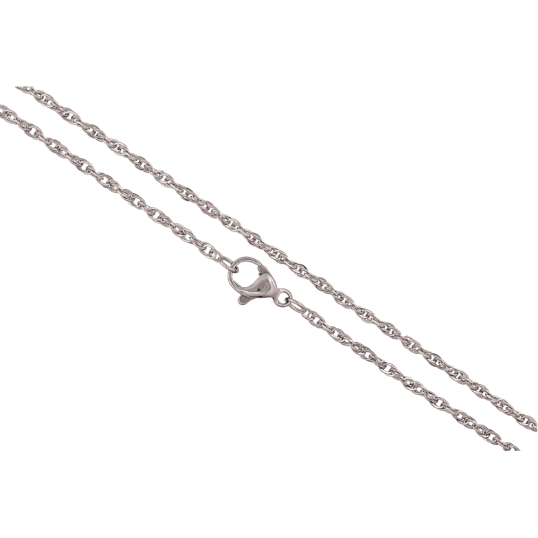Ланцюжок Xuping ТТМ Stainless Steel колір Родій "Плетіння Кордове" довжина 45см х 2мм фото №2 Ланцюжок Xuping ТТМ Stainless Steel колір Родій "Плетіння Кордове" довжина 45см х 2мм фото №2
