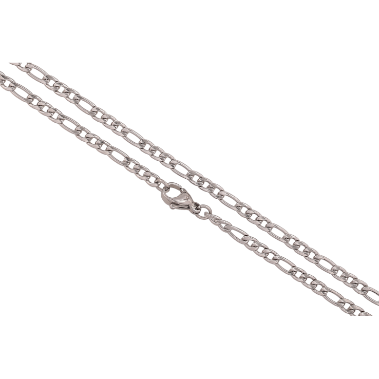 Цепочка Xuping ТТМ Stainless Steel цвет Родий "Плетение Фигаро" длина 60см х 3мм фото №3