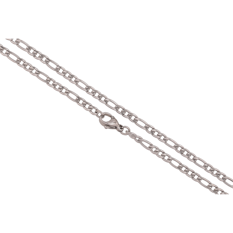 Ланцюжок Xuping ТТМ Stainless Steel колір Родій "Плетіння Фігаро" довжина 60см х 3мм фото №3 Ланцюжок Xuping ТТМ Stainless Steel колір Родій "Плетіння Фігаро" довжина 60см х 3мм фото №3