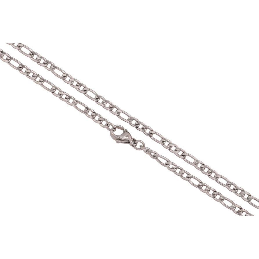 Цепочка Xuping ТТМ Stainless Steel цвет Родий "Плетение Фигаро" длина 60см х 3мм фото №1 Цепочка Xuping ТТМ Stainless Steel цвет Родий "Плетение Фигаро" длина 60см х 3мм фото №1
