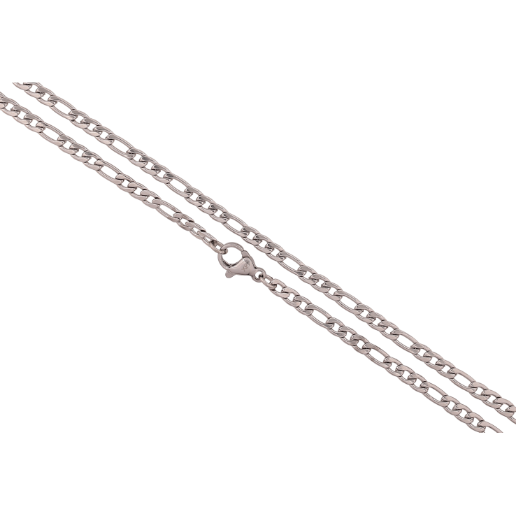 Цепочка Xuping ТТМ Stainless Steel цвет Родий "Плетение Фигаро" длина 45см х 3мм фото №6