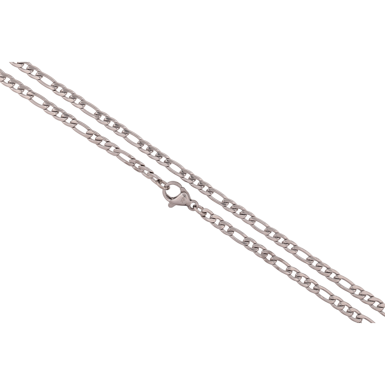 Цепочка Xuping ТТМ Stainless Steel цвет Родий "Плетение Фигаро" длина 45см х 3мм фото №1 Цепочка Xuping ТТМ Stainless Steel цвет Родий "Плетение Фигаро" длина 45см х 3мм фото №1