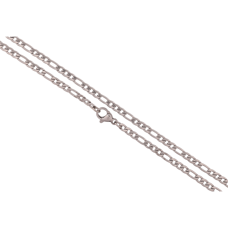 Цепочка Xuping ТТМ Stainless Steel цвет Родий "Плетение Фигаро" длина 45см х 3мм фото №1 Цепочка Xuping ТТМ Stainless Steel цвет Родий "Плетение Фигаро" длина 45см х 3мм фото №1
