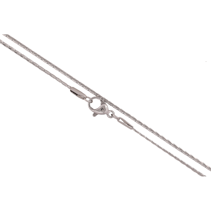 Цепочка Xuping ТТМ Stainless Steel цвет Родий "Плетение Фантазийное" длина 45см х 1мм фото №12