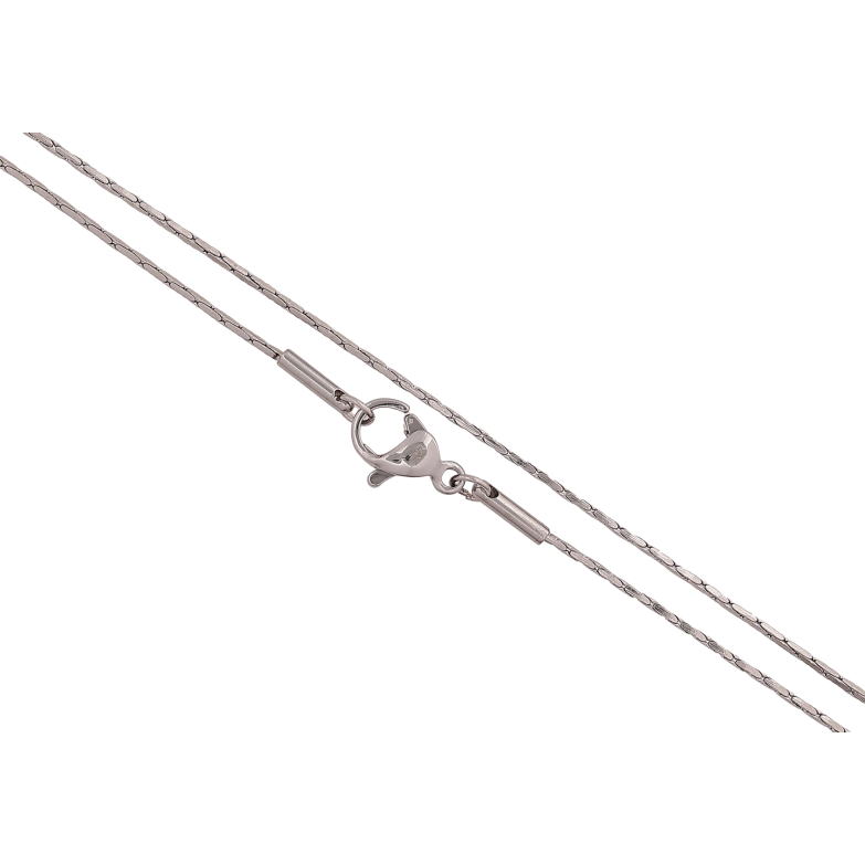 Ланцюжок Xuping ТТМ Stainless Steel колір Родій "Плетіння склочене" довжина 45см х 1мм фото №2 Ланцюжок Xuping ТТМ Stainless Steel колір Родій "Плетіння склочене" довжина 45см х 1мм фото №2