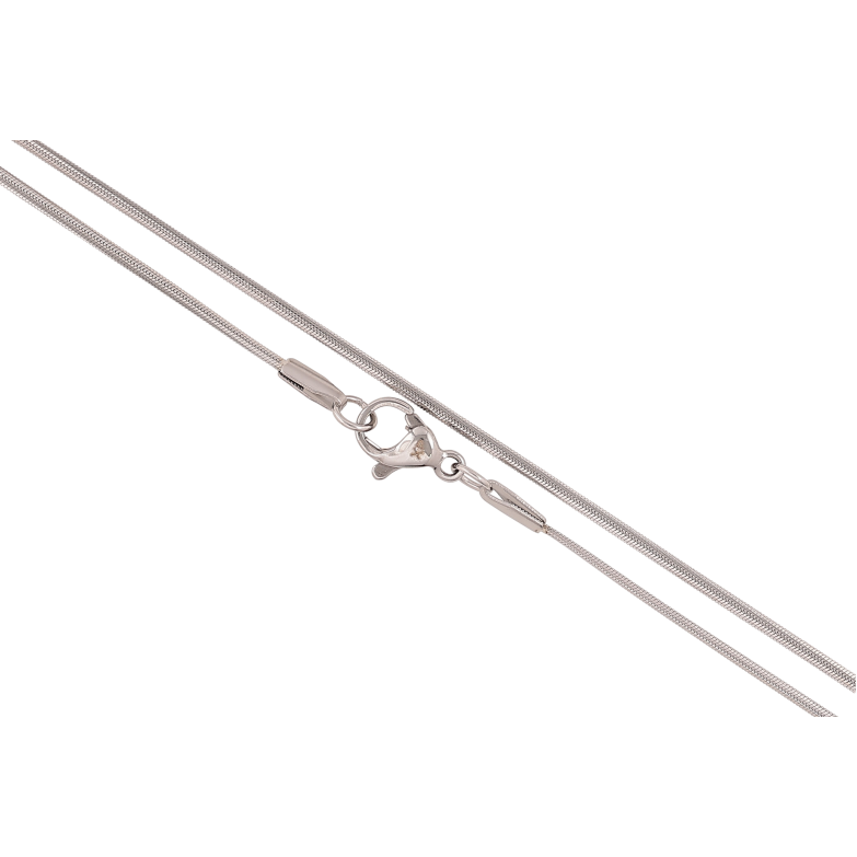 Ланцюжок Xuping ТТМ Stainless Steel колір Родій "Плетіння Снейк" довжина 45см х 1.5мм фото №3 Ланцюжок Xuping ТТМ Stainless Steel колір Родій "Плетіння Снейк" довжина 45см х 1.5мм фото №3