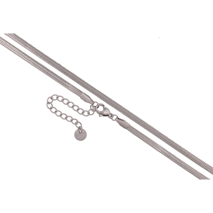 Цепочка Xuping ТТМ Stainless Steel цвет Родий "Плетение Снейк" длина 45-50см х 3мм фото №17