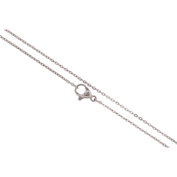 Цепочка Xuping ТТМ Stainless Steel цвет Родий "Плетение Якорное" длина 45см х 1мм фото №4