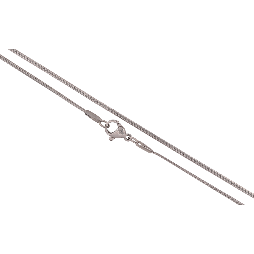 Цепочка Xuping ТТМ Stainless Steel цвет Родий "Плетение Снейк" длина 45см х 1.5мм фото №1 Цепочка Xuping ТТМ Stainless Steel цвет Родий "Плетение Снейк" длина 45см х 1.5мм фото №1