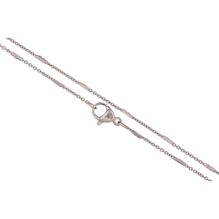 Цепочка Xuping ТТМ Stainless Steel цвет Родий "Плетение Якорное с прокаткой" длина 45см х 1мм фото №2