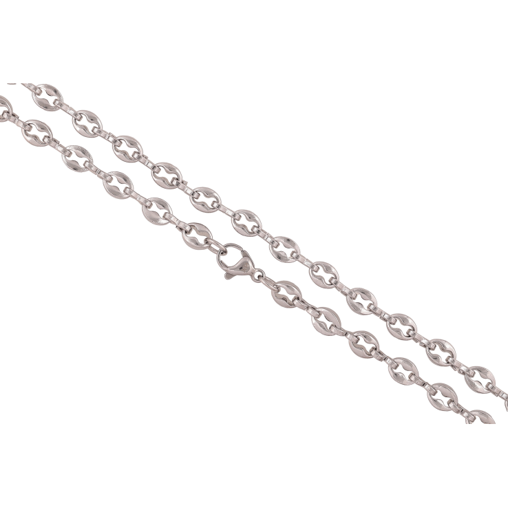 Цепочка Xuping ТТМ Stainless Steel цвет Родий "Плетение Фантазийное" длина 50см х 5мм фото №5 Цепочка Xuping ТТМ Stainless Steel цвет Родий "Плетение Фантазийное" длина 50см х 5мм фото №5