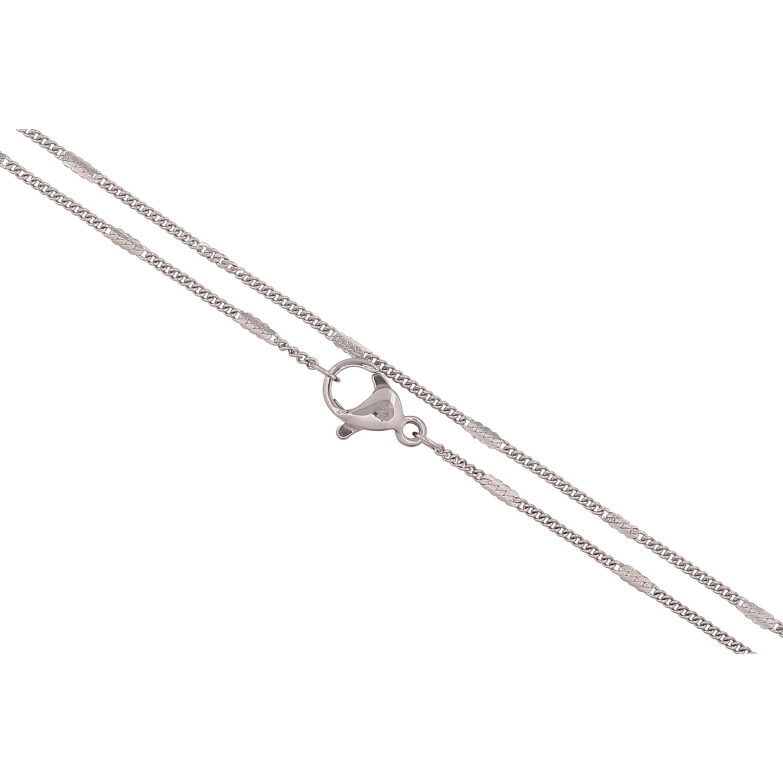 Ланцюжок Xuping ТТМ Stainless Steel колір Родій "Плетіння Панцирне з прокаткою" довжина 45см х 1-1.5мм фото №1 Ланцюжок Xuping ТТМ Stainless Steel колір Родій "Плетіння Панцирне з прокаткою" довжина 45см х 1-1.5мм фото №1