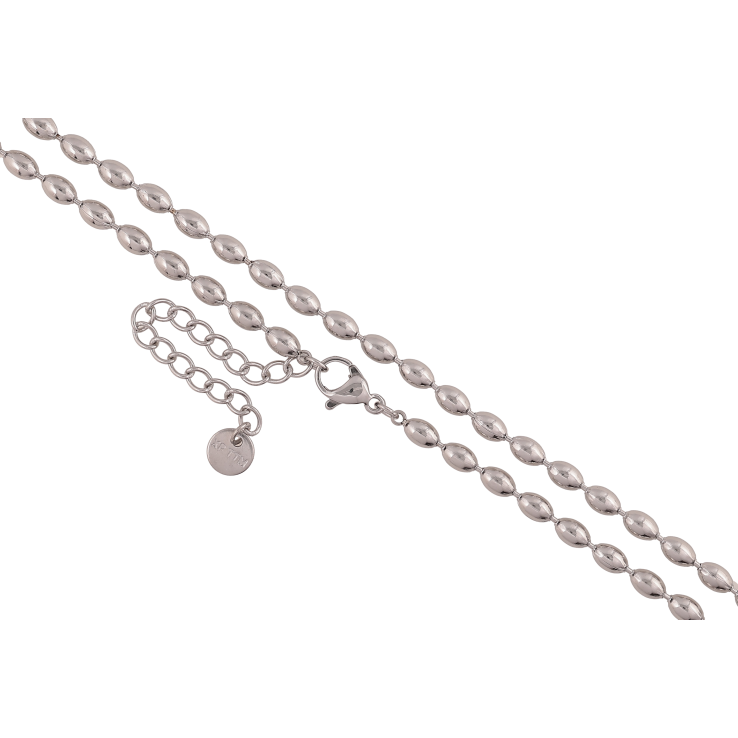 Цепочка Xuping ТТМ Stainless Steel цвет Родий "Плетение Перлина" длина 45-50см х 3мм фото №19