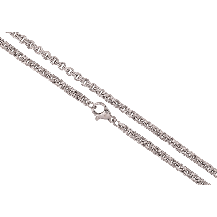 Цепочка Xuping ТТМ Stainless Steel цвет Родий "Плетение Ролло" длина 45см х 3мм фото №22