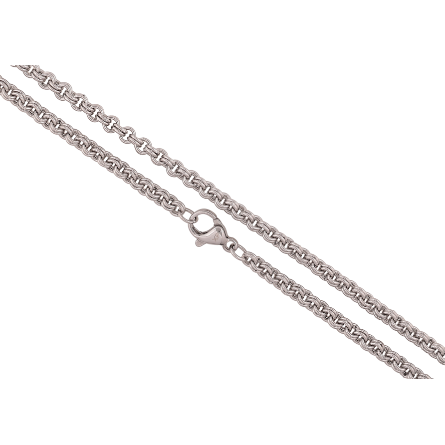 Цепочка Xuping ТТМ Stainless Steel цвет Родий "Плетение Ролло" длина 45см х 3мм фото №1 Цепочка Xuping ТТМ Stainless Steel цвет Родий "Плетение Ролло" длина 45см х 3мм фото №1