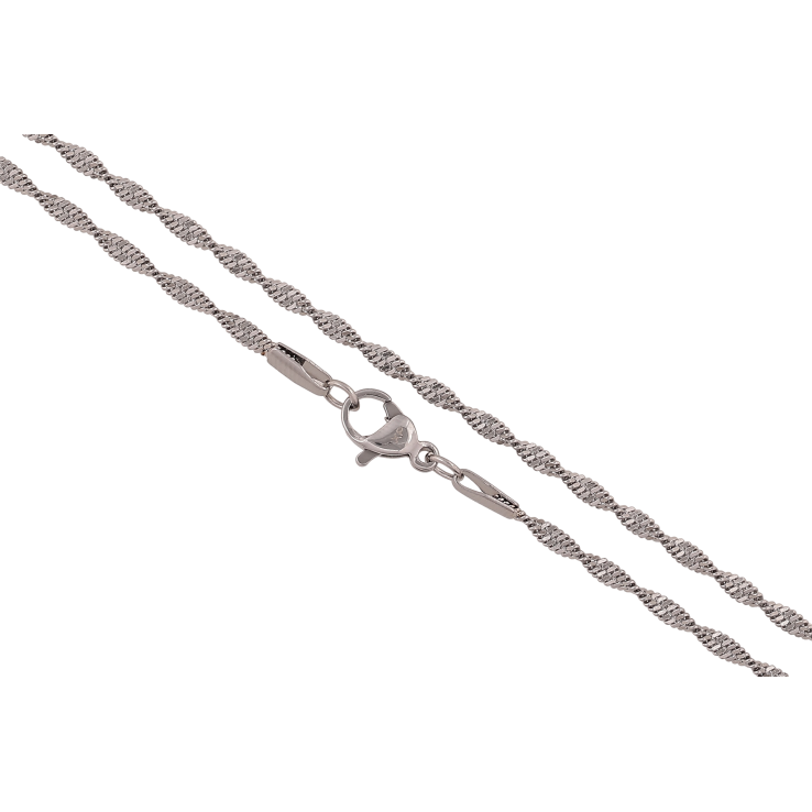 Цепочка Xuping ТТМ Stainless Steel цвет Родий "Плетение Супердиск" длина 45см х 2мм фото №14