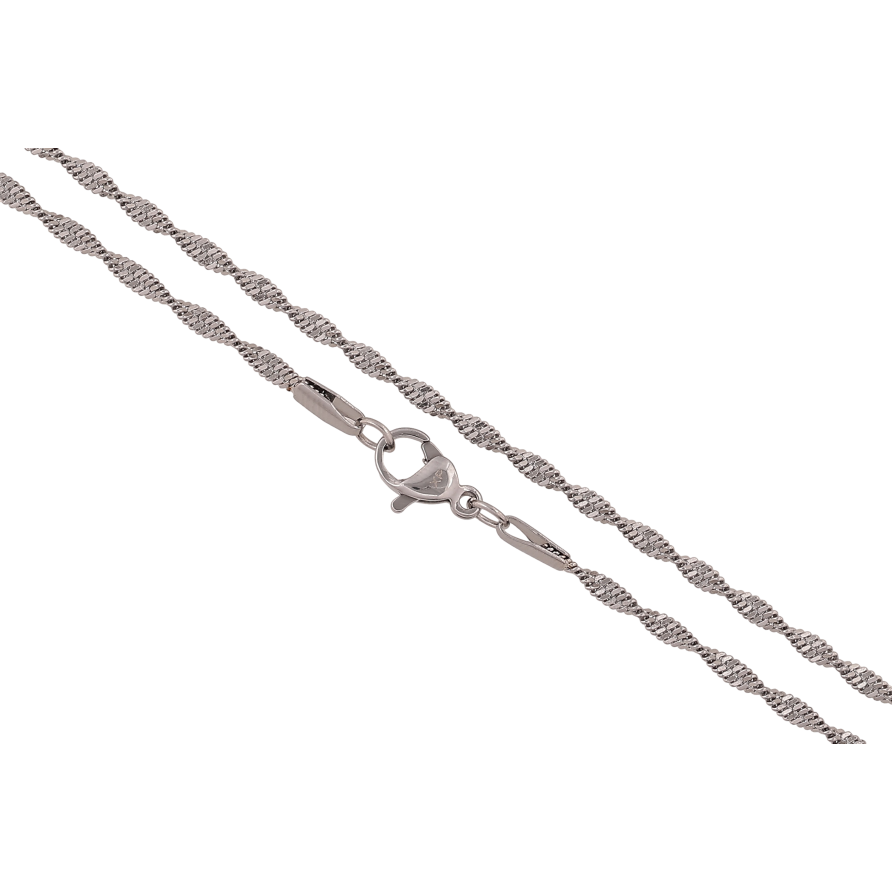 Цепочка Xuping ТТМ Stainless Steel цвет Родий "Плетение Супердиск" длина 45см х 2мм фото №1 Цепочка Xuping ТТМ Stainless Steel цвет Родий "Плетение Супердиск" длина 45см х 2мм фото №1