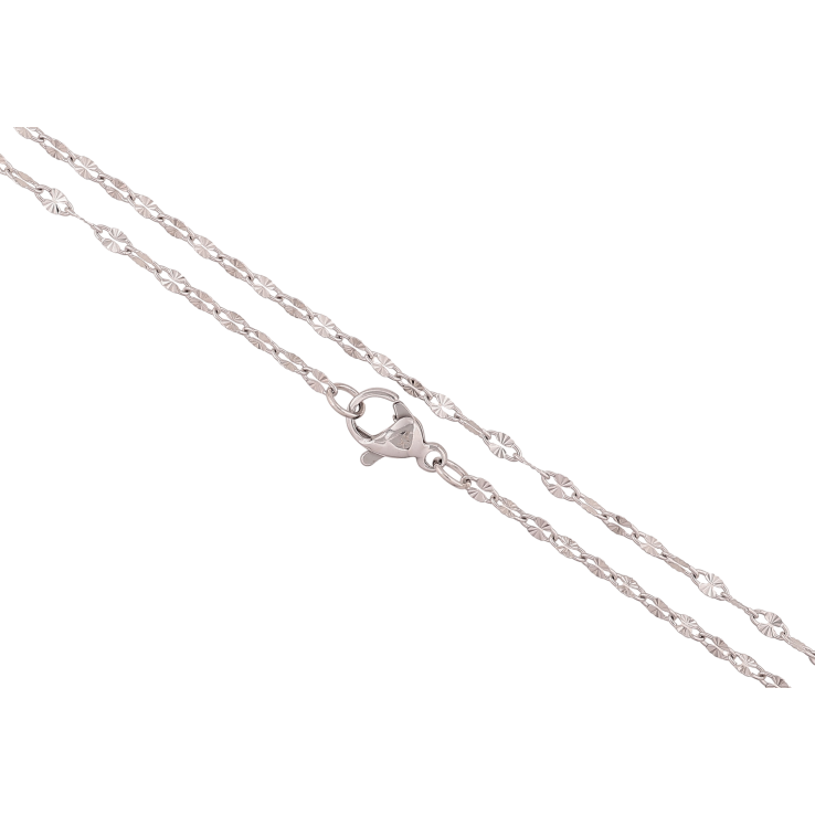 Цепочка Xuping ТТМ Stainless Steel цвет Родий "Плетение Якорное с узором" длина 45см х 2мм фото №23 Цепочка Xuping ТТМ Stainless Steel цвет Родий "Плетение Якорное с узором" длина 45см х 2мм фото №23