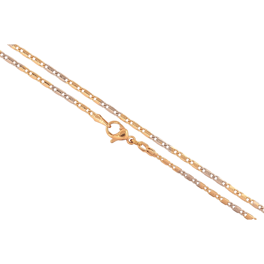 Цепочка Xuping цвет Позолота 18K + Родий "Плетение Морская цепь" длина 45см х 2мм фото №1