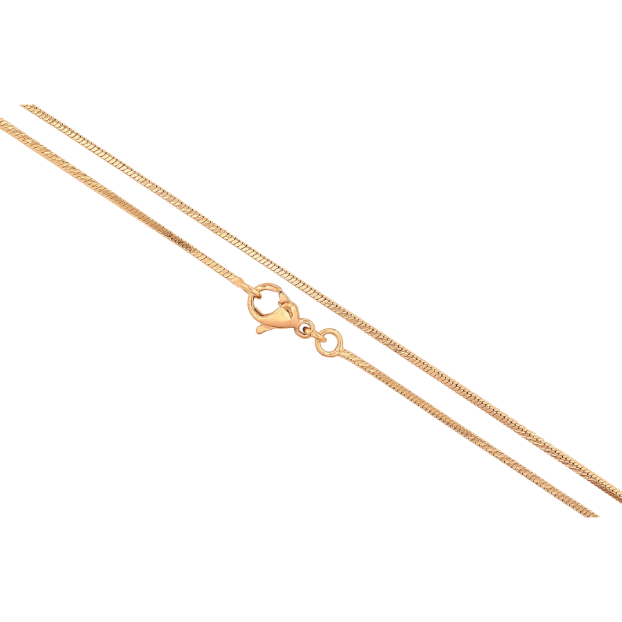 Ланцюжок Xuping колір Позолота 18K "Плетіння Ювелірний шнур 4-х гранний" довжина 45см х 1мм фото №1