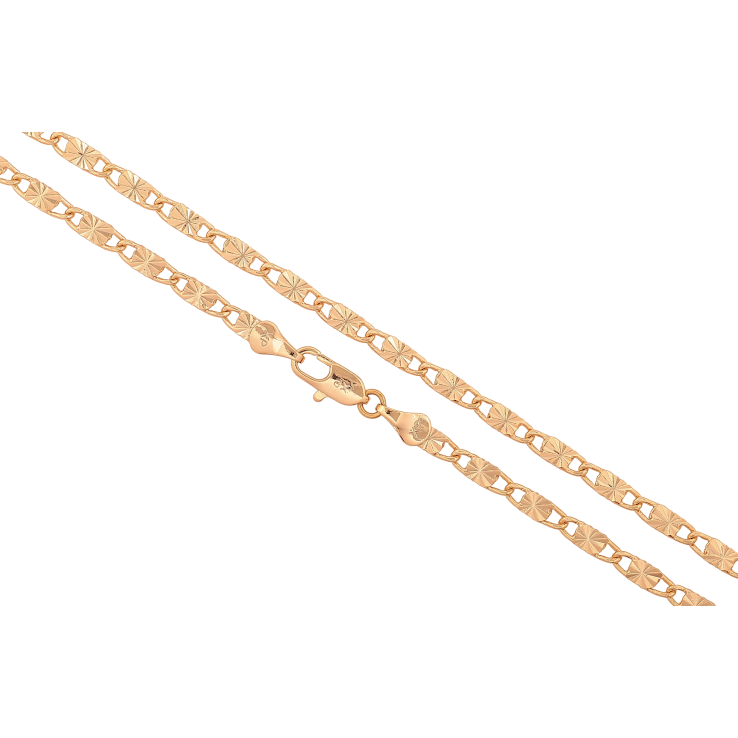 Цепочка Xuping цвет Позолота 18K "Плетение Морская цепь с узором" длинна 50см х 4мм фото №4 Цепочка Xuping цвет Позолота 18K "Плетение Морская цепь с узором" длинна 50см х 4мм фото №4