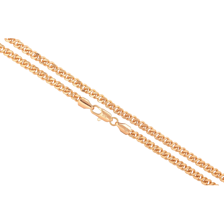 Цепочка Xuping цвет Позолота 18K "Плетение Восьмерка" длина 60см х 4.5мм фото №1