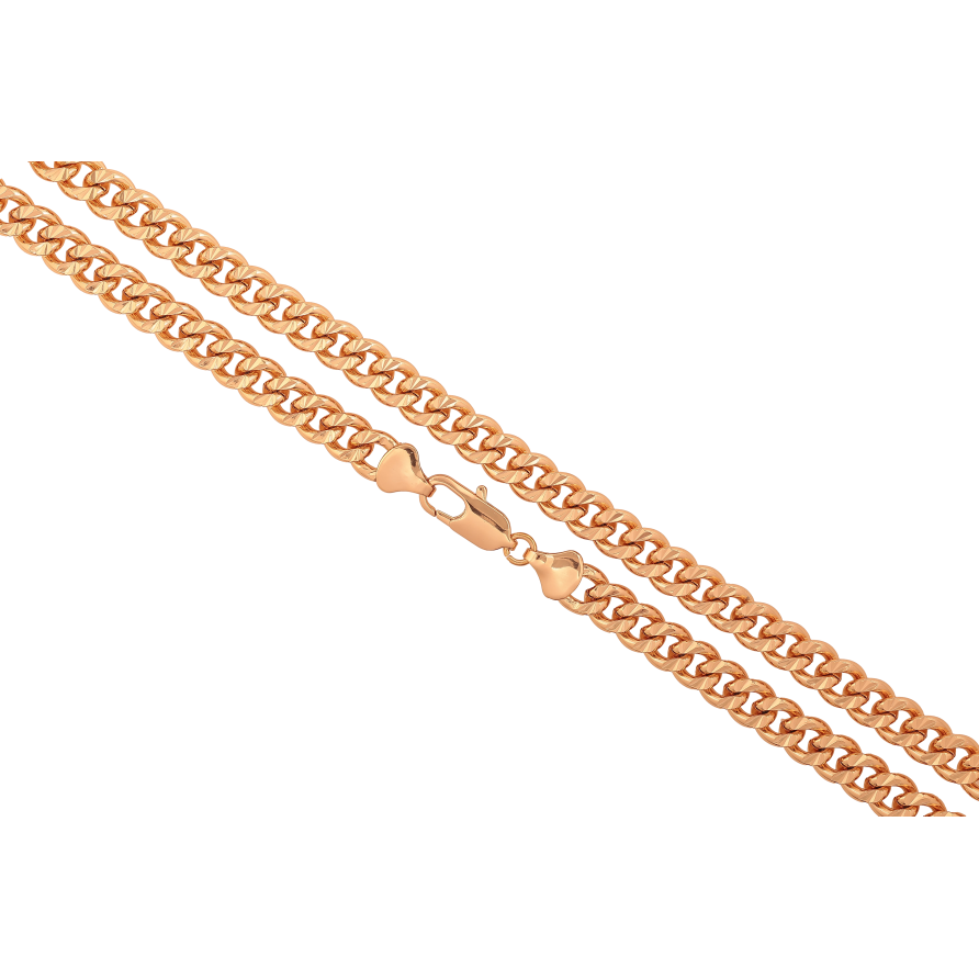 Ланцюжок Xuping колір Позолота 18K "Плетіння Панцирне з візерунком" довжина 55см х 7мм фото №1 Ланцюжок Xuping колір Позолота 18K "Плетіння Панцирне з візерунком" довжина 55см х 7мм фото №1
