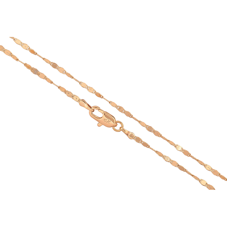 Ланцюжок Xuping колір Позолота 18K "Плетіння Фантазійне" довжина 45см х 1.5мм фото №4 Ланцюжок Xuping колір Позолота 18K "Плетіння Фантазійне" довжина 45см х 1.5мм фото №4