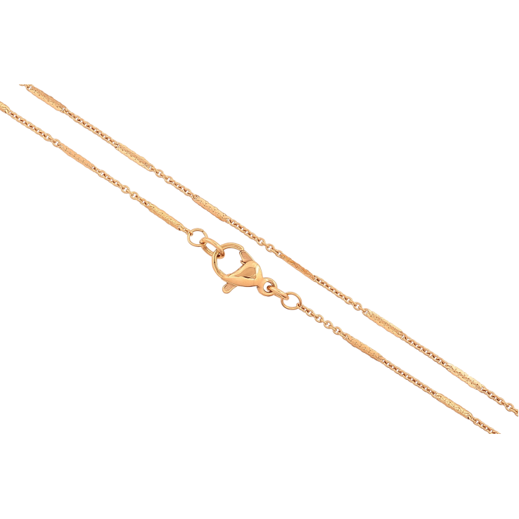 Ланцюжок Xuping колір Позолота 18K "Плетіння Якірне з прокаткою" довжина 46см х 1мм фото №22 Ланцюжок Xuping колір Позолота 18K "Плетіння Якірне з прокаткою" довжина 46см х 1мм фото №22
