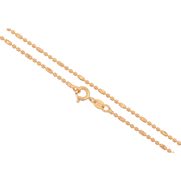Цепочка Xuping цвет Позолота 18K "Плетение Перлина декоративная" длинна 44см х 1.5мм фото №4