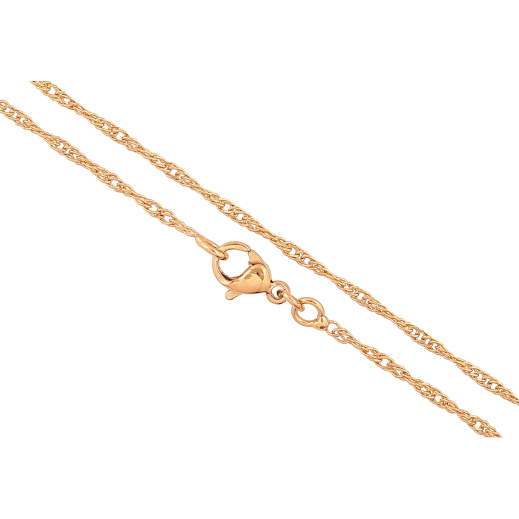 Цепочка Xuping цвет Позолота 18K "Плетение Сингапур" длинна 45см х 2мм фото №2 Цепочка Xuping цвет Позолота 18K "Плетение Сингапур" длинна 45см х 2мм фото №2