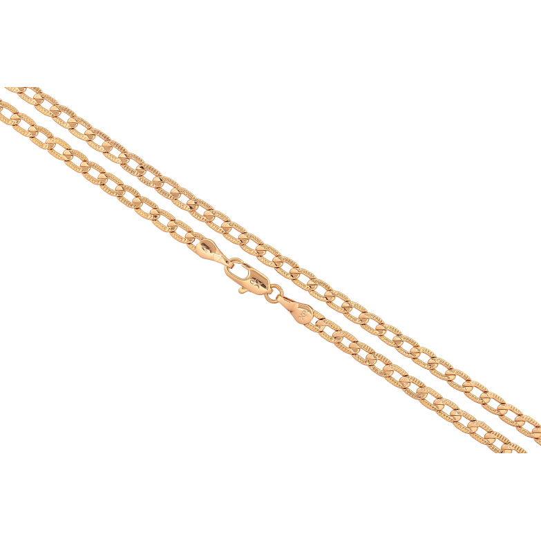 Цепочка Xuping цвет Позолота 18K "Плетение Панцирное с узором" длинна 45см х 3.5мм фото №4