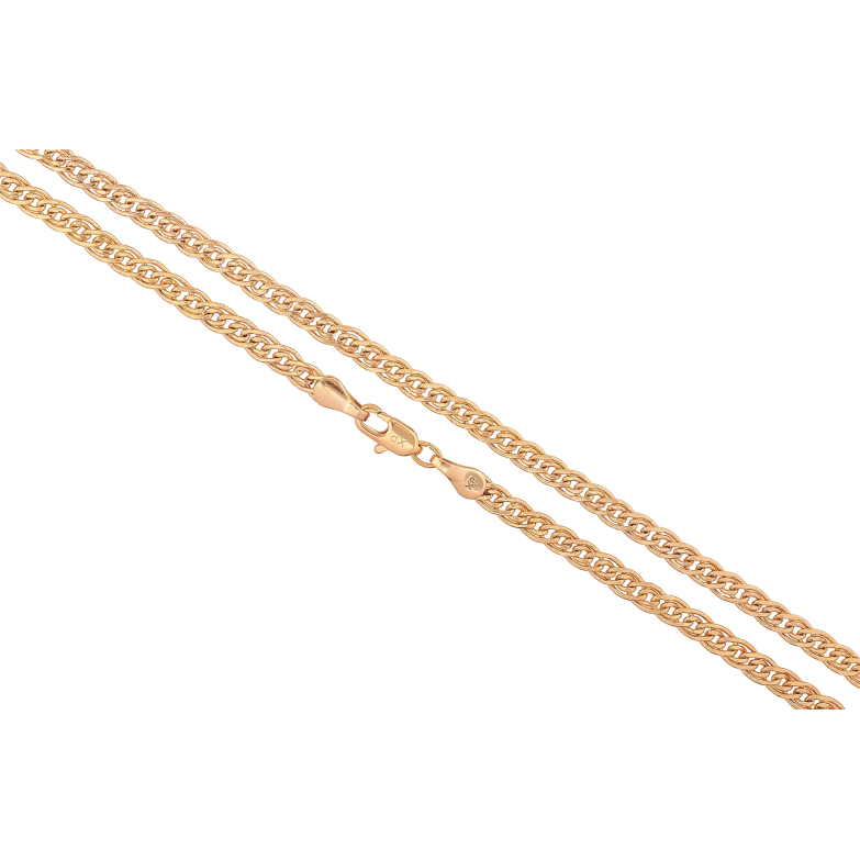 Ланцюжок Xuping колір Позолота 18K "Плетіння Нонна" довжина 45см х 4мм фото №4 Ланцюжок Xuping колір Позолота 18K "Плетіння Нонна" довжина 45см х 4мм фото №4