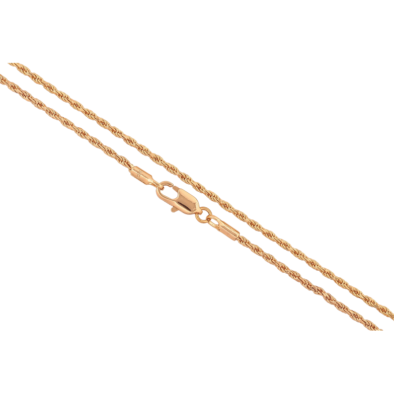 Ланцюжок Xuping колір Позолота 18K "Плетіння Мотузка" довжина 50см х 1.5мм фото №1