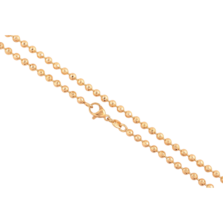 Ланцюжок Xuping колір Позолота 18K "Плетіння Перлина" довжина 50см х 3мм фото №1 Ланцюжок Xuping колір Позолота 18K "Плетіння Перлина" довжина 50см х 3мм фото №1