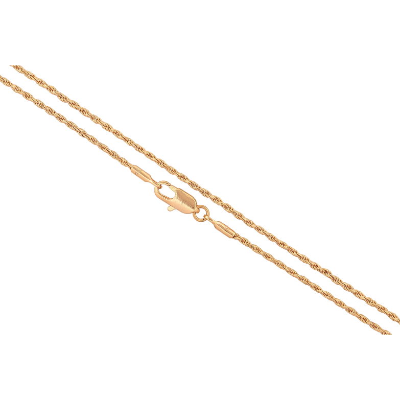 Ланцюжок Xuping колір Позолота 18K "Плетіння Мотузка" довжина 45см х 1.5мм фото №1 Ланцюжок Xuping колір Позолота 18K "Плетіння Мотузка" довжина 45см х 1.5мм фото №1