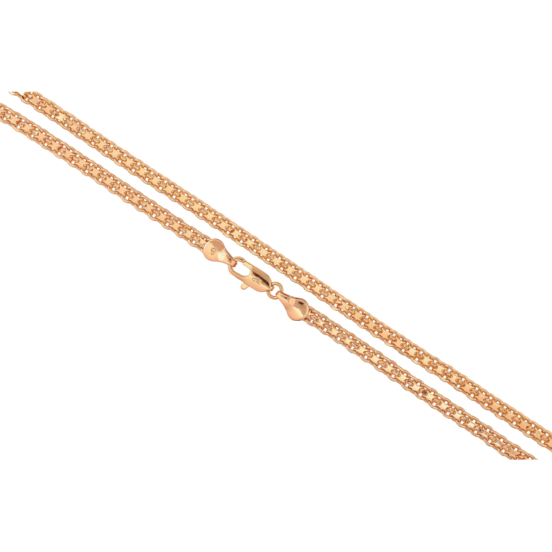 Ланцюжок Xuping колір Позолота 18K "Плетіння Італійський Бісмарк" довжина 45см х 4мм фото №3 Ланцюжок Xuping колір Позолота 18K "Плетіння Італійський Бісмарк" довжина 45см х 4мм фото №3