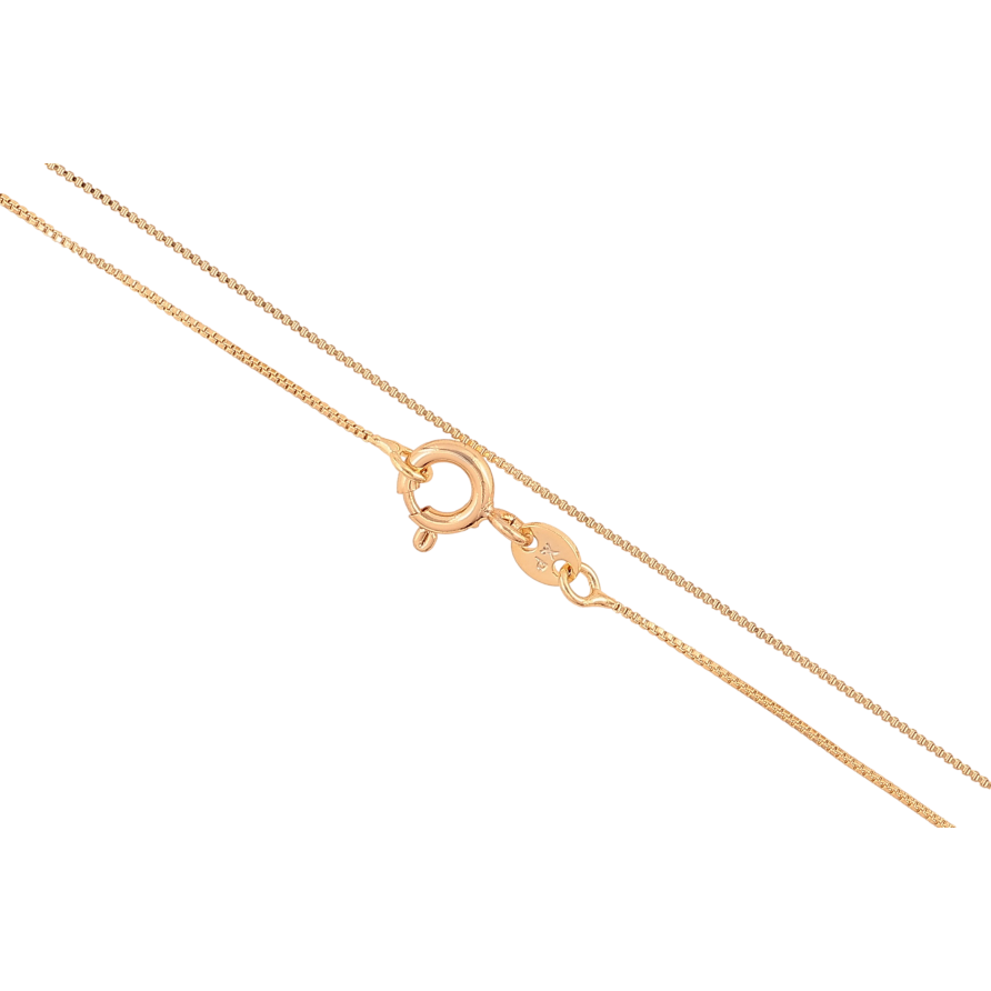 Ланцюжок Xuping колір Позолота 18K "Плетіння Венеціанське" довжина 45см х 1мм фото №1 Ланцюжок Xuping колір Позолота 18K "Плетіння Венеціанське" довжина 45см х 1мм фото №1