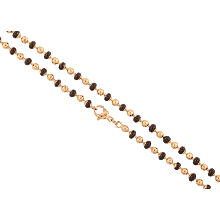 Цепочка Xuping цвет Позолота 18K "Плетение Перлина с черной эмалью" длинна 45см х 3.5мм фото №13