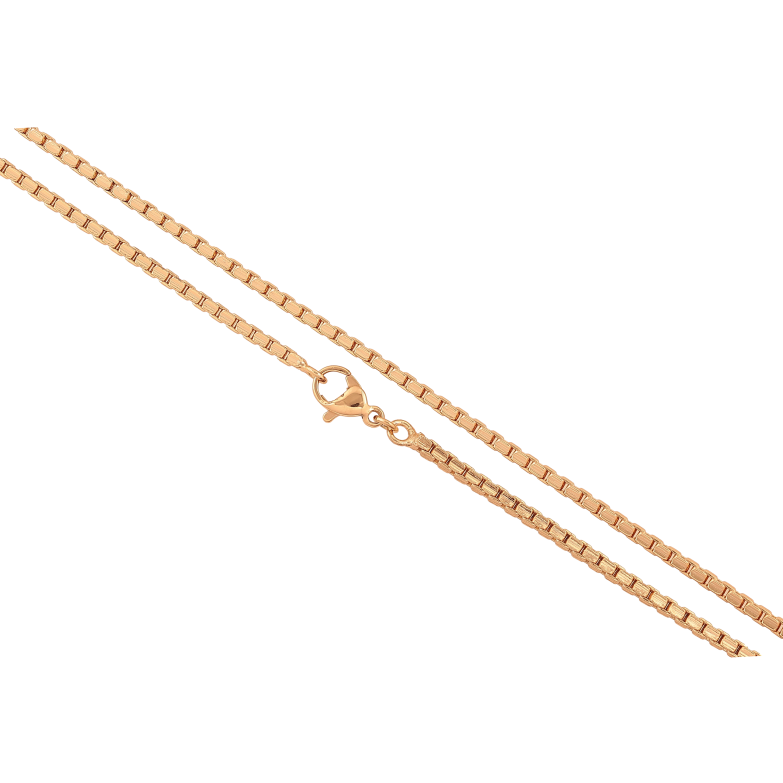 Ланцюжок Xuping колір Позолота 18K "Плетіння Венеціанське" довжина 45см х 2мм фото №2 Ланцюжок Xuping колір Позолота 18K "Плетіння Венеціанське" довжина 45см х 2мм фото №2