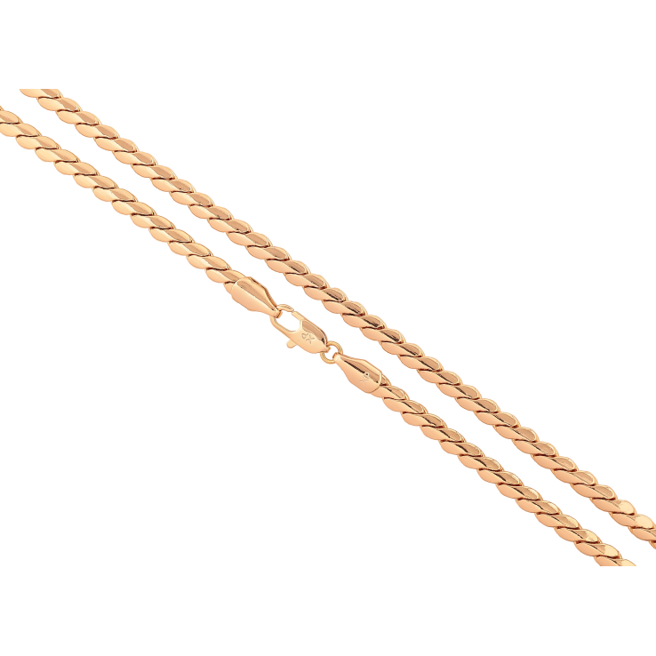 Ланцюжок Xuping колір Позолота 18K "Плетіння Серпантин" довжина 50см х 4мм фото №12 Ланцюжок Xuping колір Позолота 18K "Плетіння Серпантин" довжина 50см х 4мм фото №12