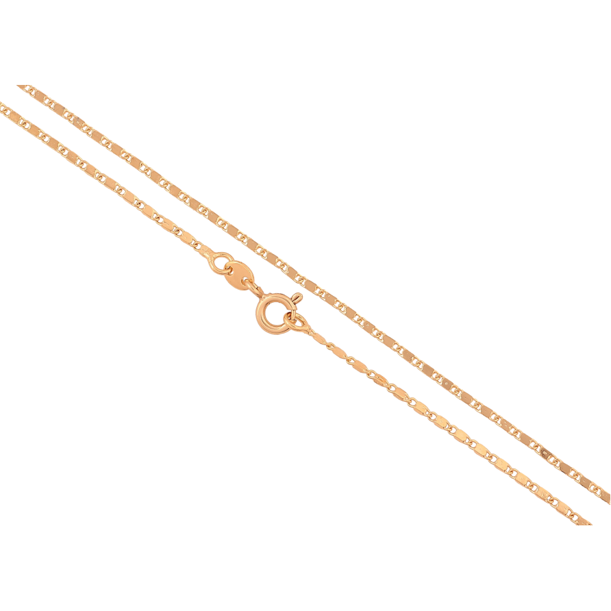 Ланцюжок Xuping колір Позолота 18K "Плетіння Морський ланцюг" довжина 45см х 1мм фото №1 Ланцюжок Xuping колір Позолота 18K "Плетіння Морський ланцюг" довжина 45см х 1мм фото №1