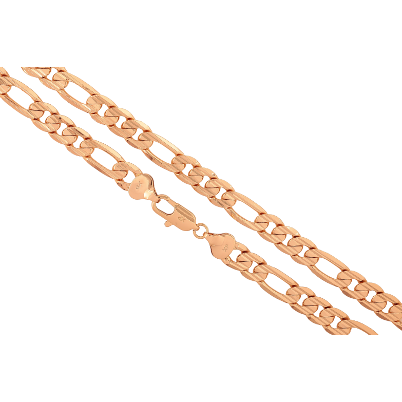 Ланцюжок Xuping колір Позолота 18K "Плетіння Фігаро з візерунком" довжина 61см х 10мм фото №5 Ланцюжок Xuping колір Позолота 18K "Плетіння Фігаро з візерунком" довжина 61см х 10мм фото №5