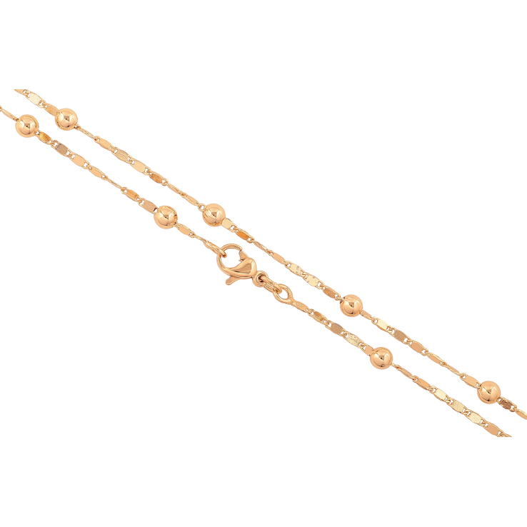 Цепочка Xuping цвет Позолота 18K "Плетение Морская цепь с бусинами" длинна 45см х 2-4мм фото №23