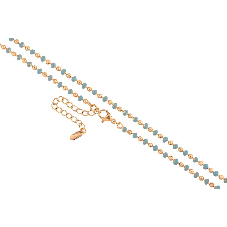 Ланцюжок Xuping колір Позолота 18K "Плетіння Перлина з блакитною емаллю" довжина 45-50см х 2-3мм фото №20 Ланцюжок Xuping колір Позолота 18K "Плетіння Перлина з блакитною емаллю" довжина 45-50см х 2-3мм фото №20