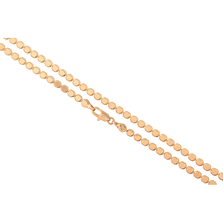 Цепочка Xuping цвет Позолота 18K "Плетение Перлина" длина 45см х 3мм фото №6